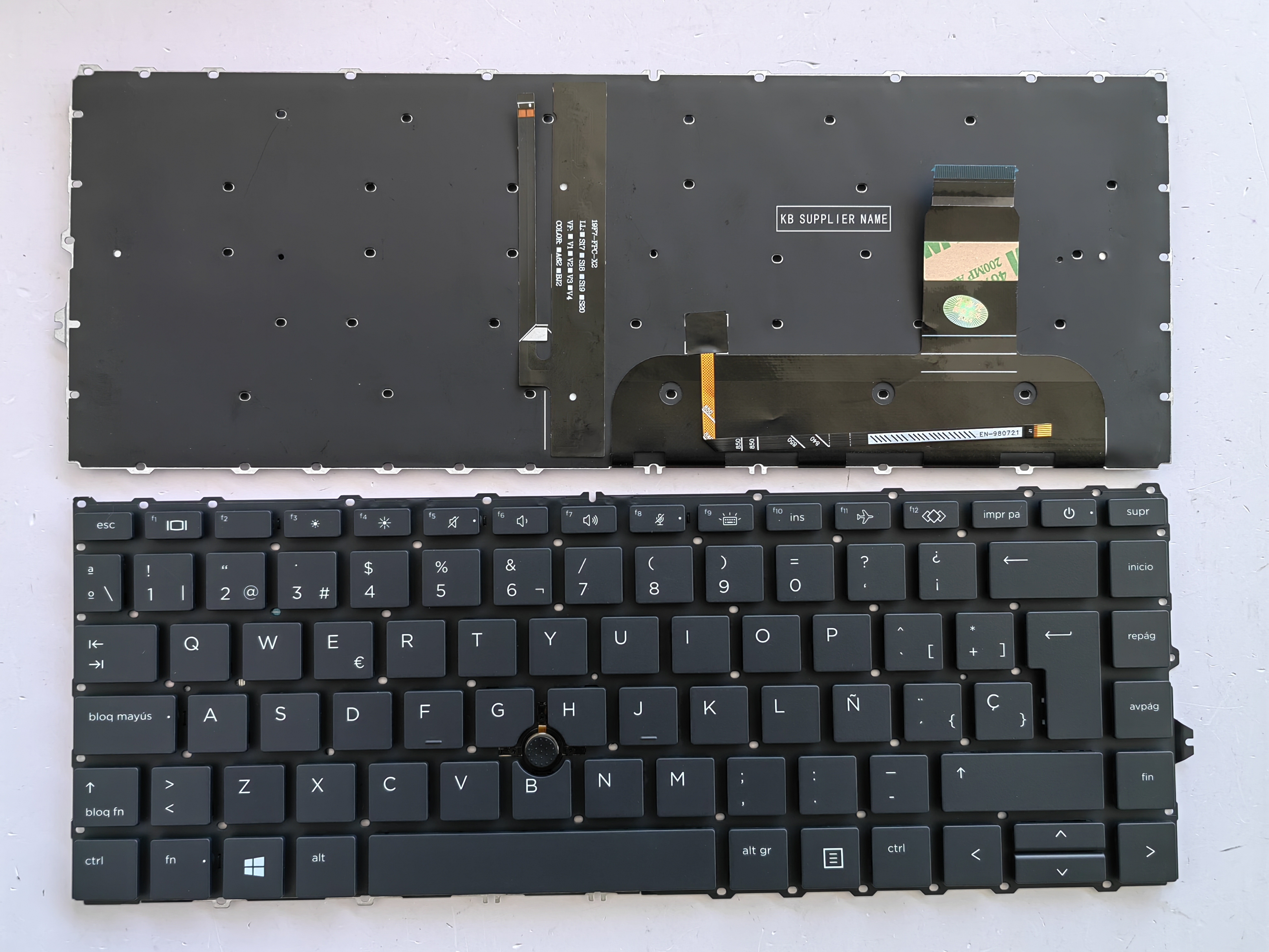 Picture of New Replacement Laptop Keyboard For HP 840G7/745G7/840G8/745G8/zbook firefly 14 G7 G8 BLACK With Point Backlit (OEM) SP Layout